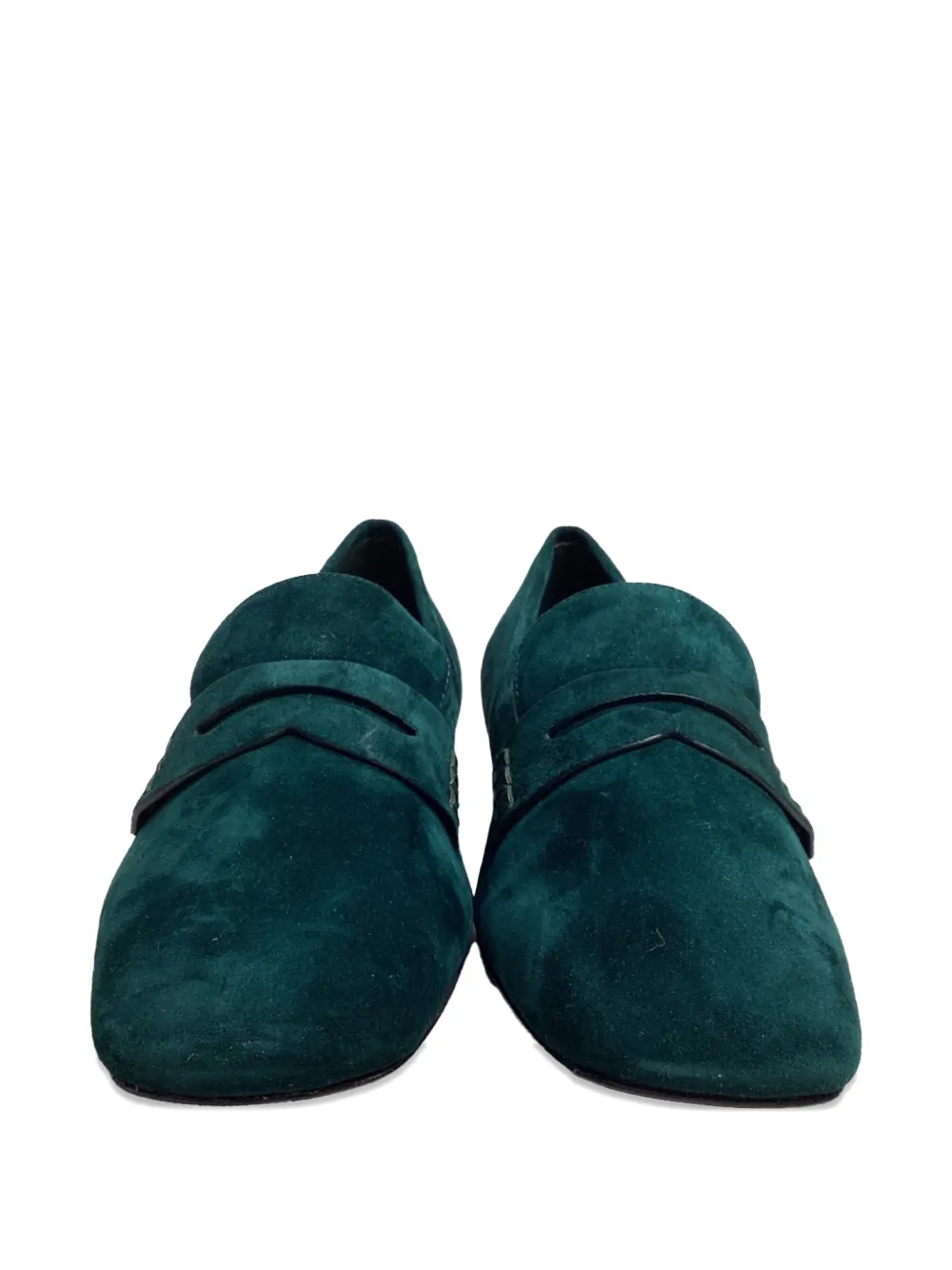 KHAITE green penny loafers - Groen