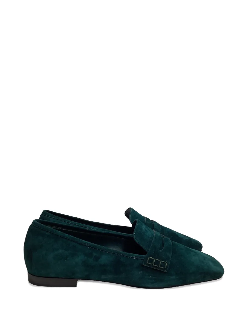 Pre-owned Khaite Green Penny Loafers