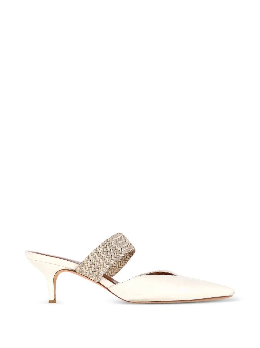 Malone Souliers Maisie woven-strap heeled mules – Neutrals