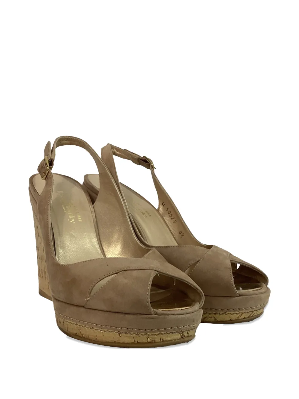 Stuart Weitzman peep-toe sandals - Bruin