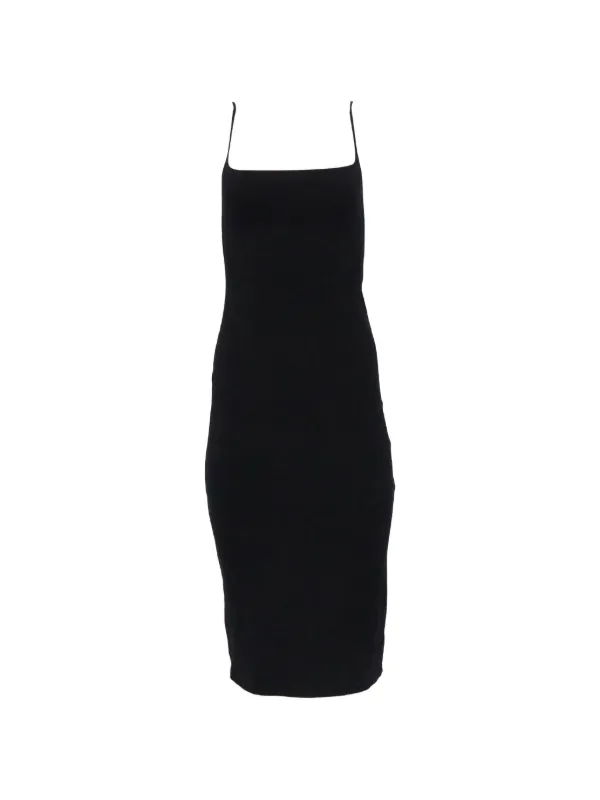 Reformation Fitted Midi Dress - Black