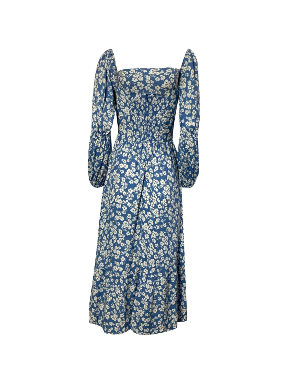 Reformation floral-print midi dress - Blauw
