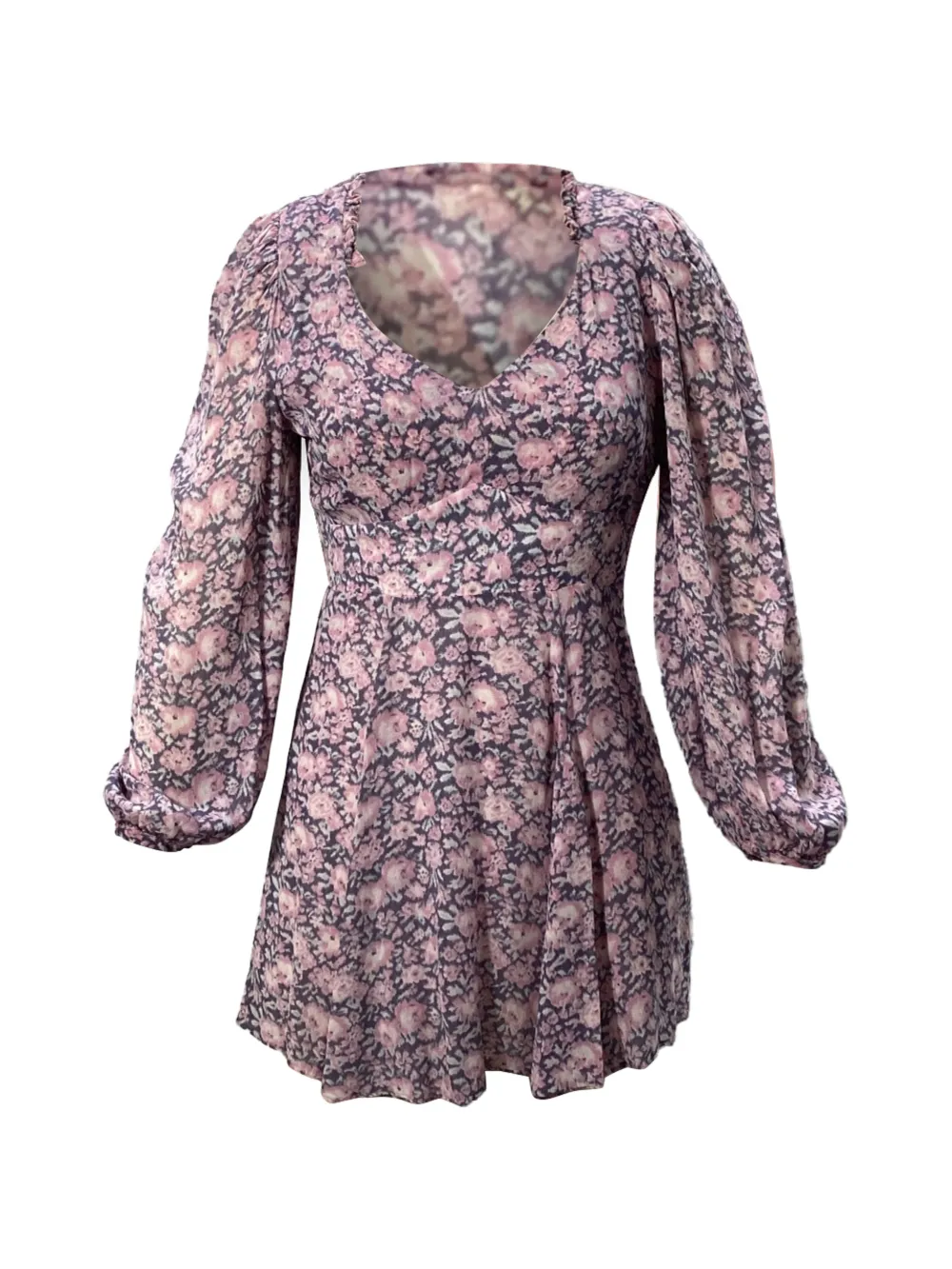 LoveShackFancy floral-print mini dress - Rosa