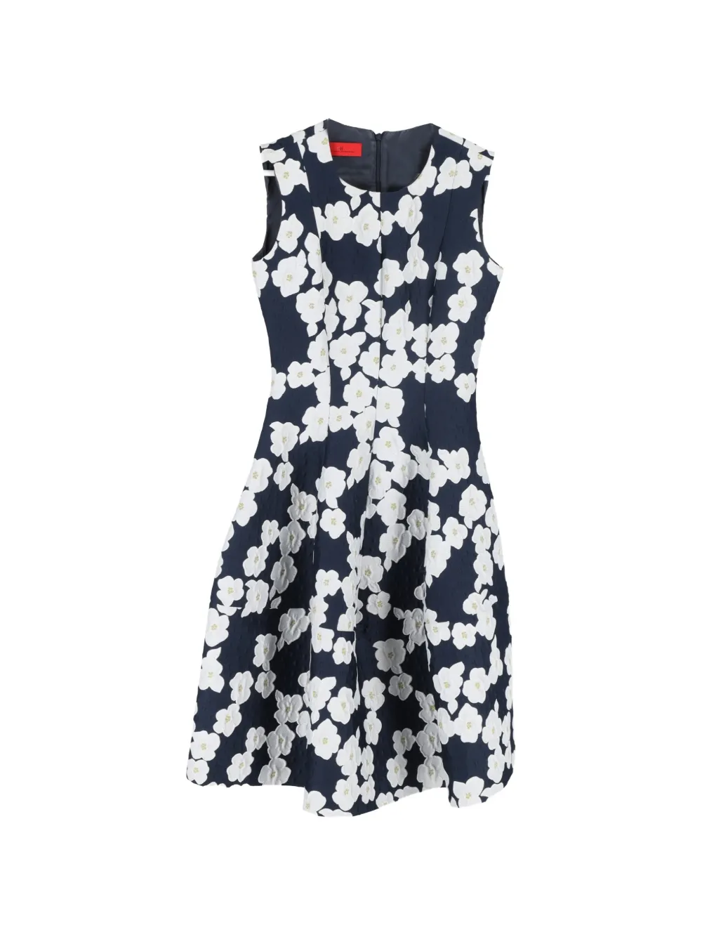 Carolina Herrera Vintage floral print knee-length dress - Blu