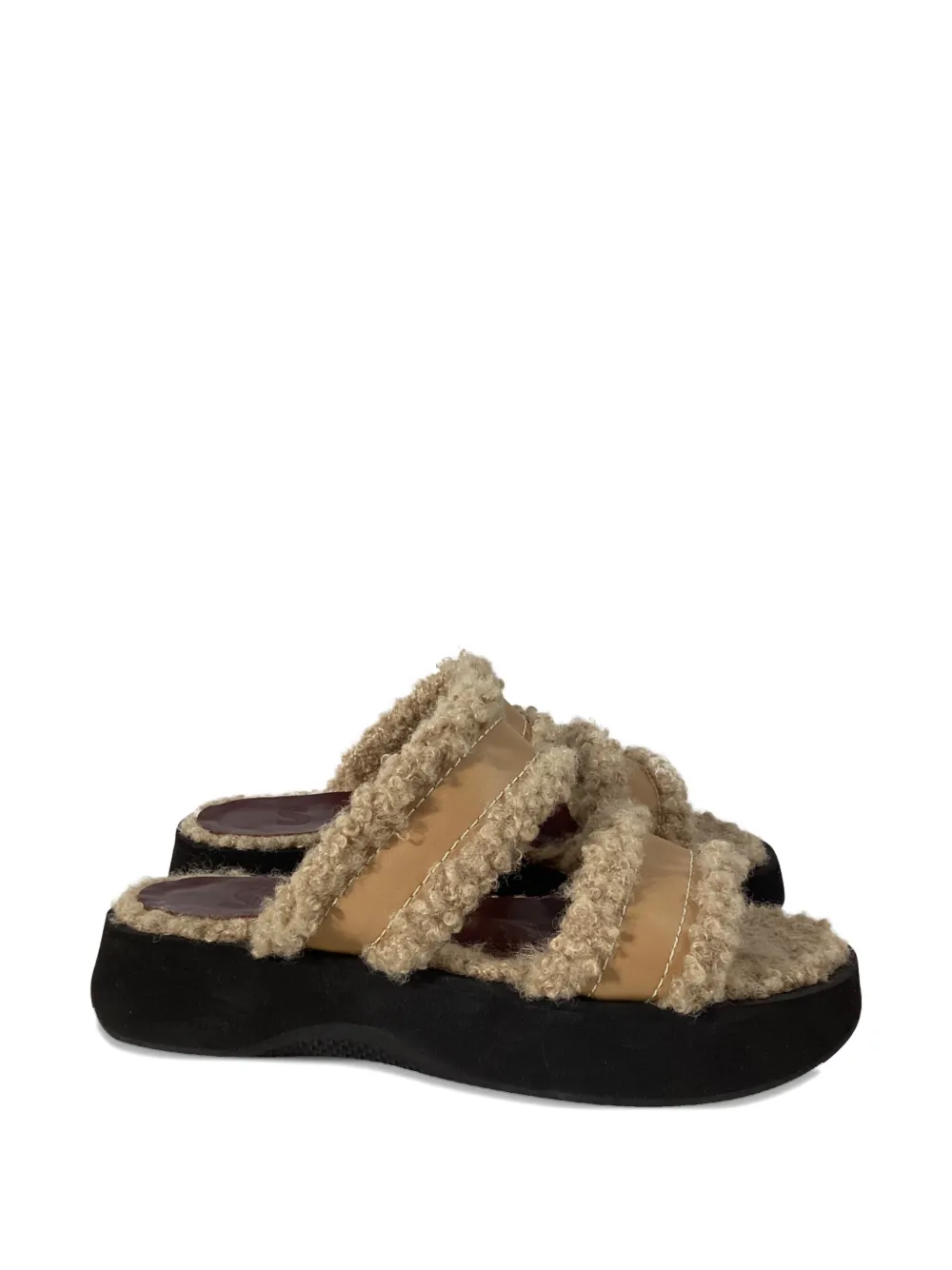 STAUD Siesta leather sandals - Marrone