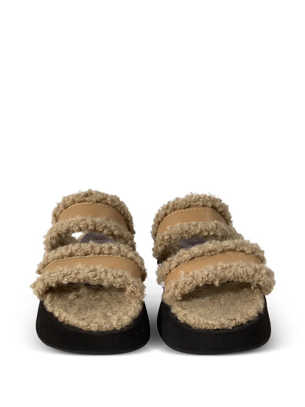  Staud Siesta Leather Sandals - Brown 