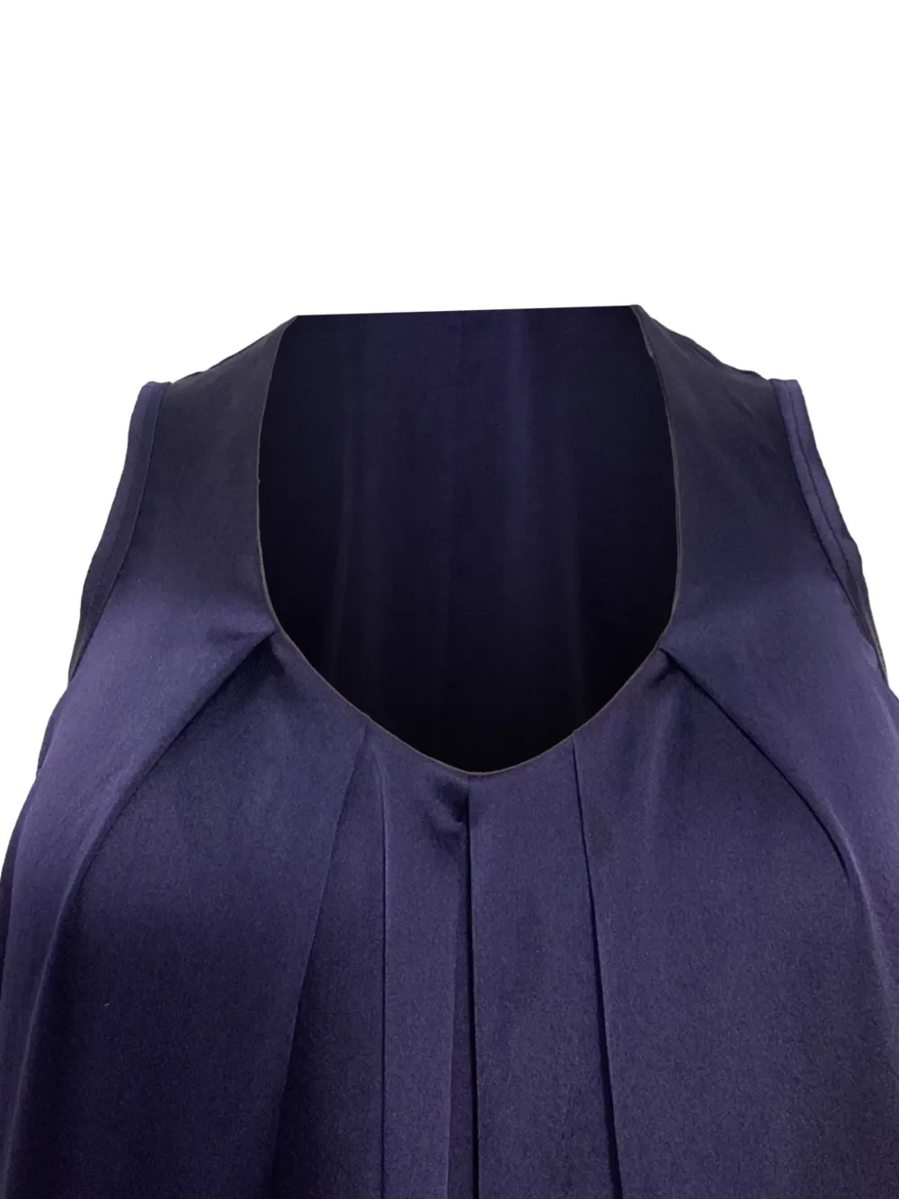 pleated sleeveless top