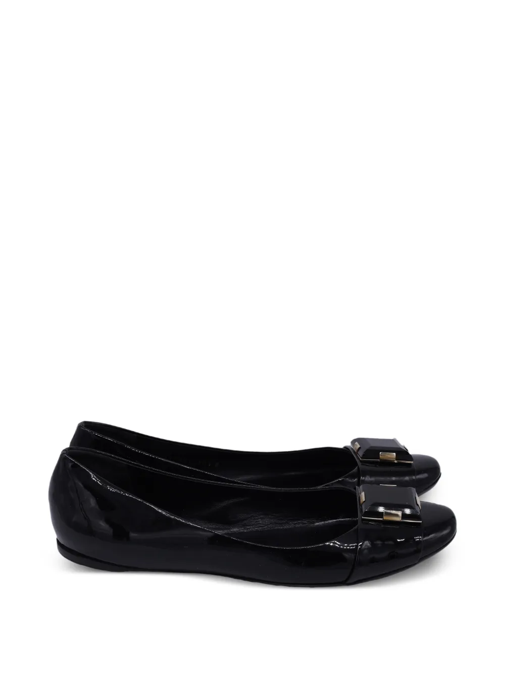 Gucci Pre-Owned logo ballet flats - Nero