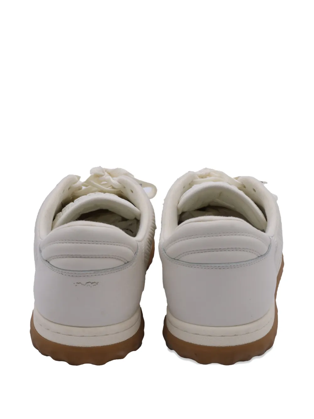 Pre-owned Gucci Mac80 Leather Sneakers In White