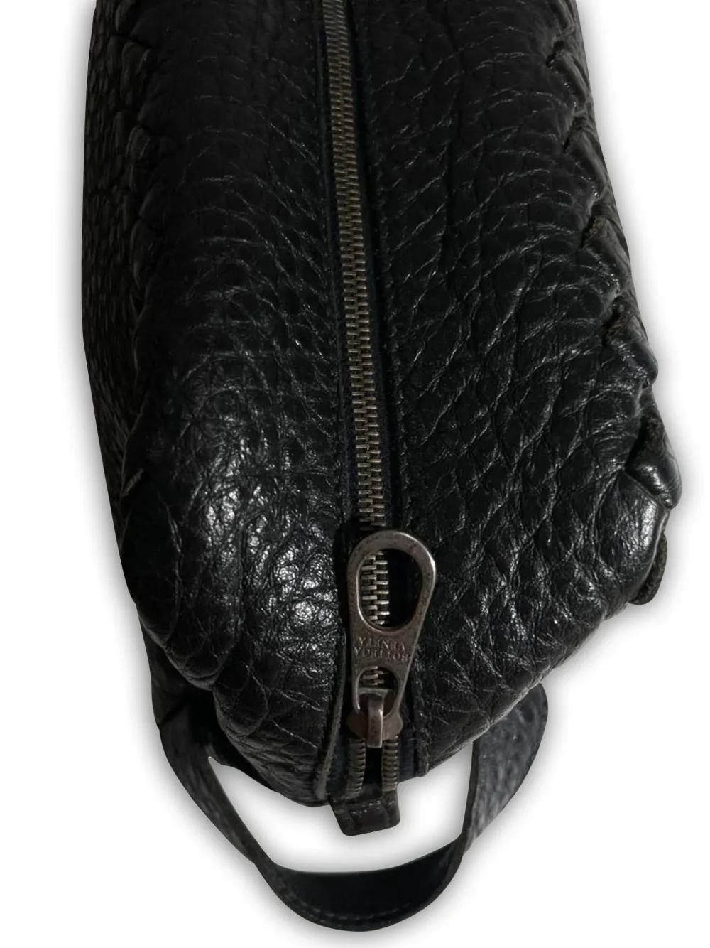 Leather Zipped Clutch Bag