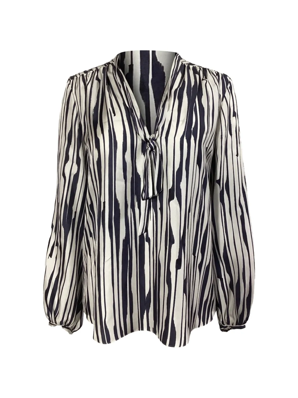 Theory zebra-print long-sleeve blouse - Bianco
