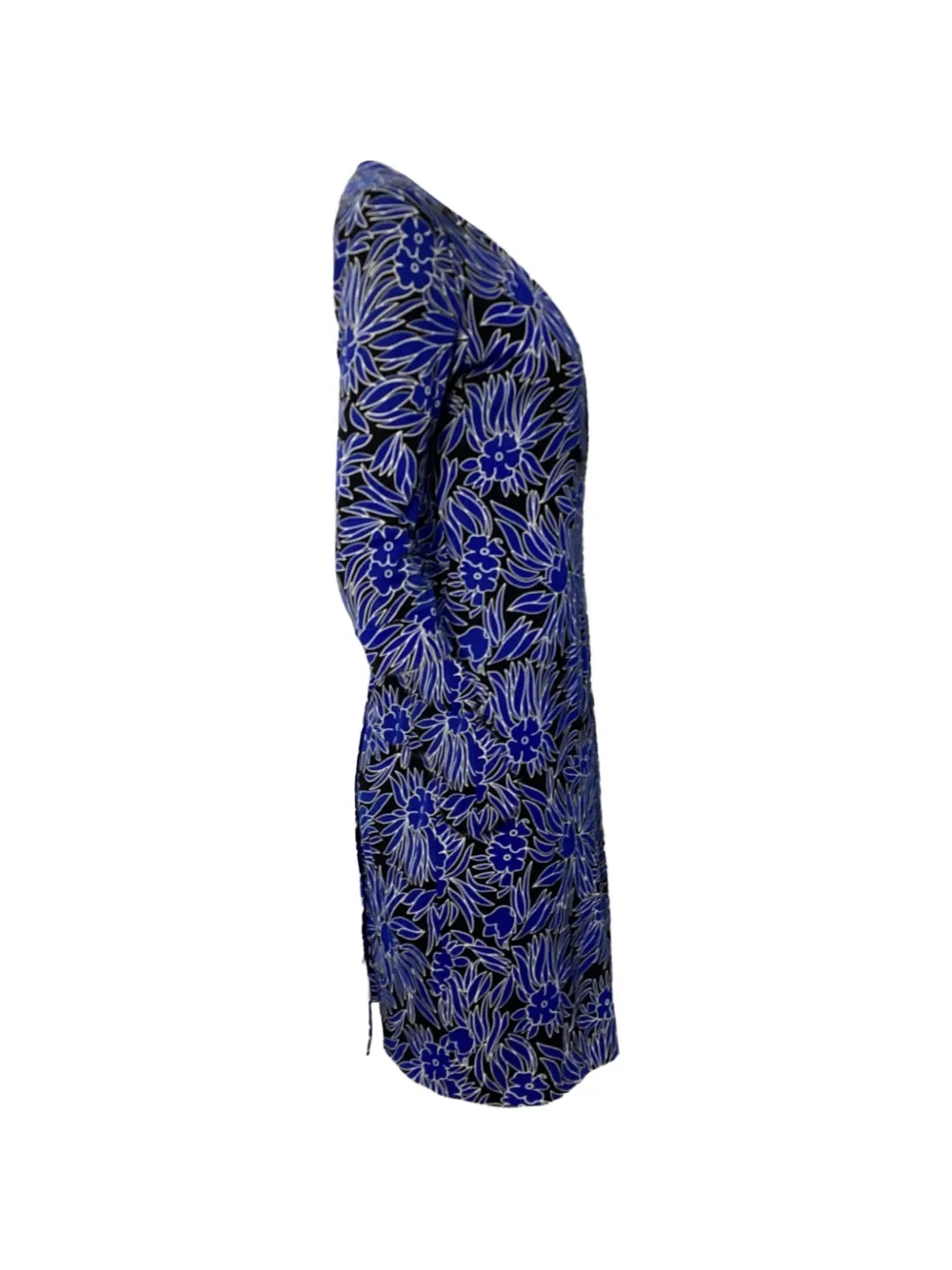 Diane Von Furstenberg Vintage printed wrap dress - Blauw