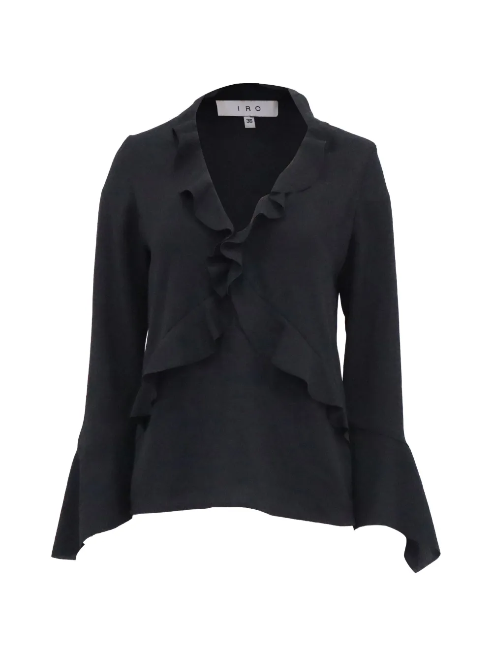 IRO ruffle long-sleeves blouse - Nero
