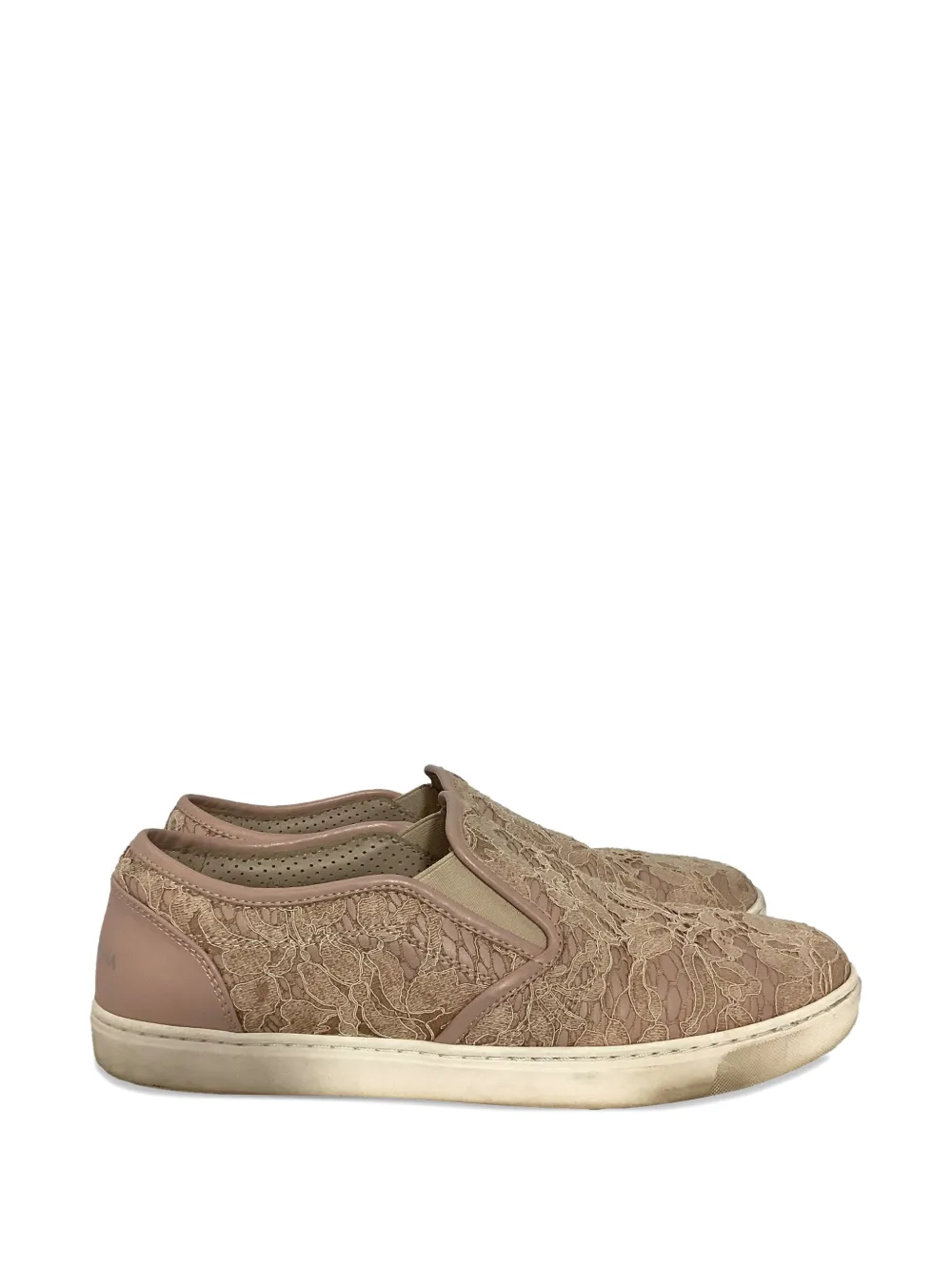 Dolce & Gabbana Pre-Owned lace detail slip-on sneakers - Rosa