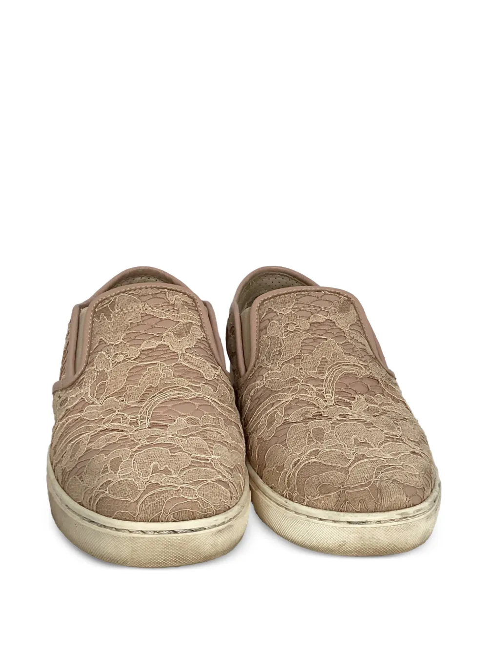 Dolce & Gabbana Pre-Owned lace detail slip-on sneakers - Roze