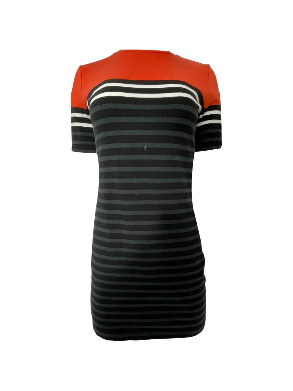 Pre-Owned Alexander Wang striped short-sleeve knitted mini dress - Nero