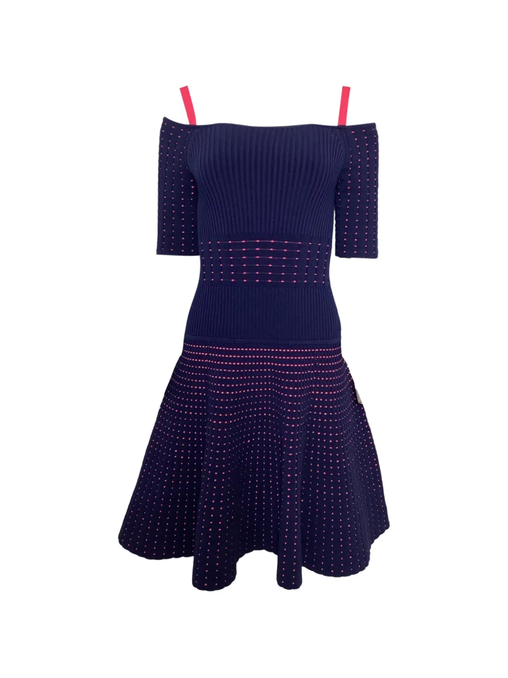 Jason Wu cold-shoulder ribbed knee-length dress - Blu