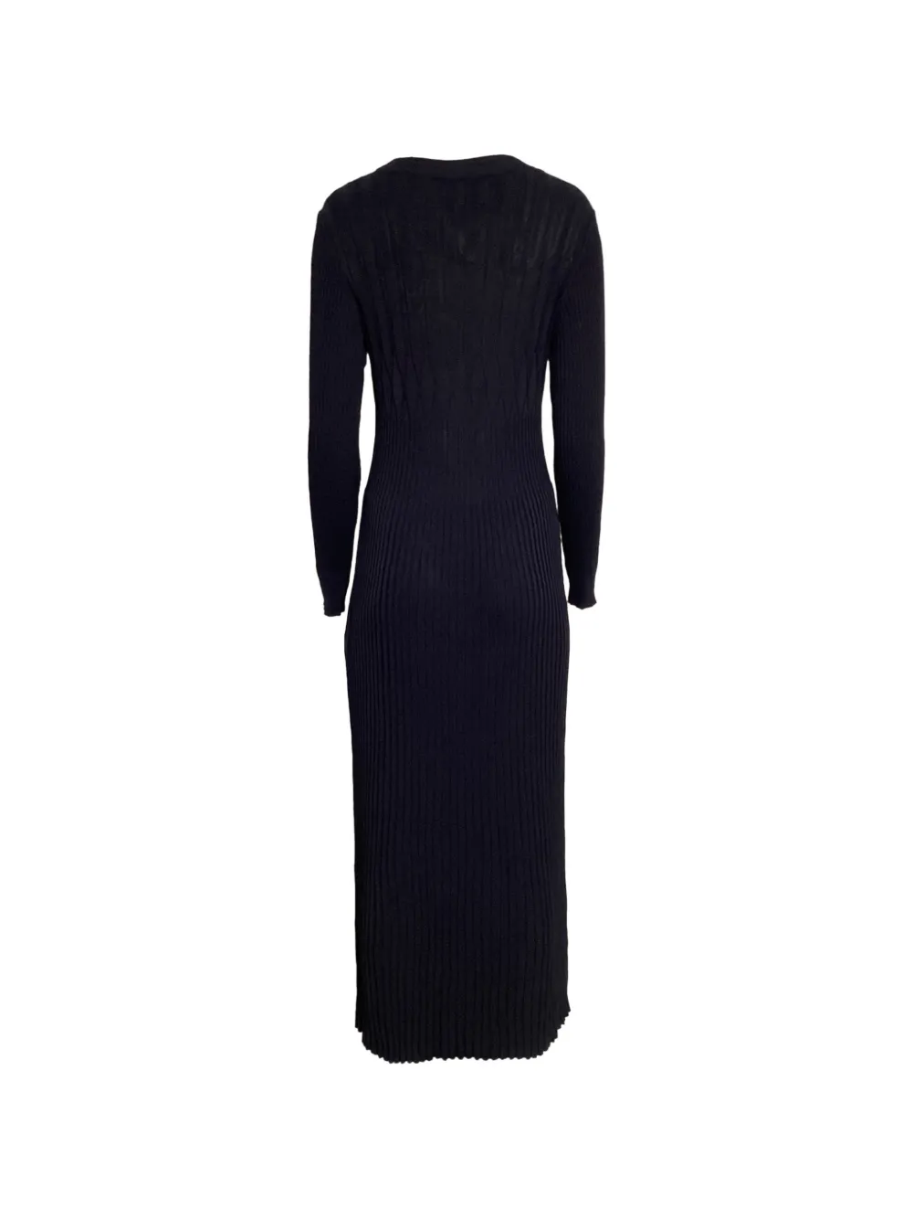 Max Mara long-sleeves knit maxi dress - Zwart