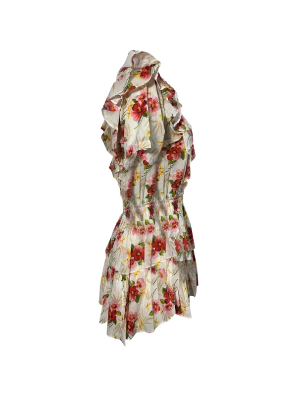 natasha mini dress loveshackfancy LoveShackFancy Women's Natasha Flounce Tiered Dress - White
