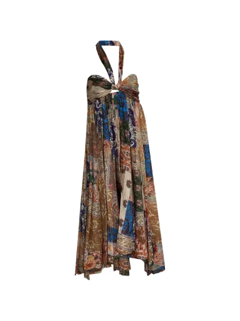 ZIMMERMANN paisley-print halterneck midi dress