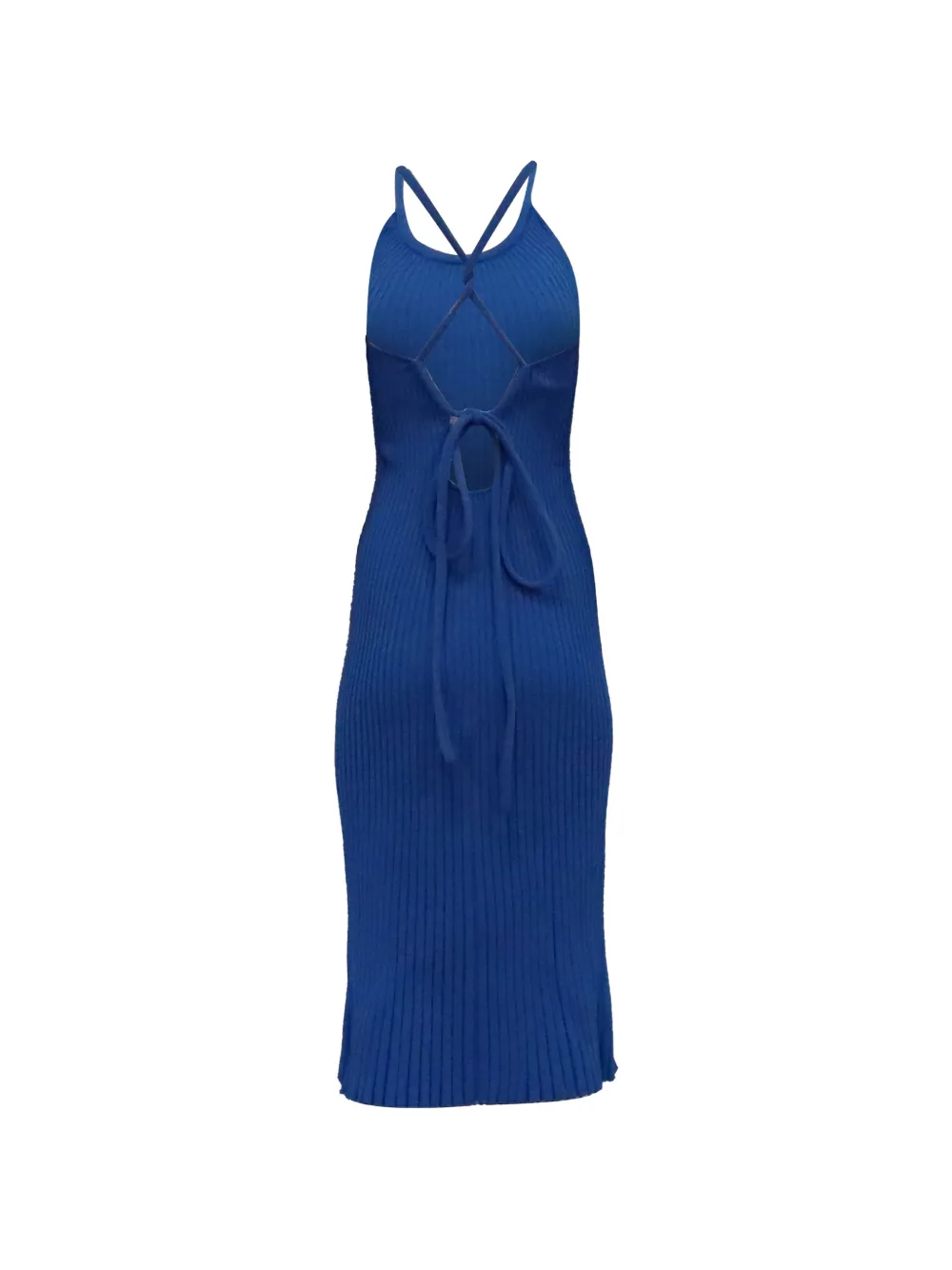 Proenza Schouler ribbed-knit midi dress - Blauw