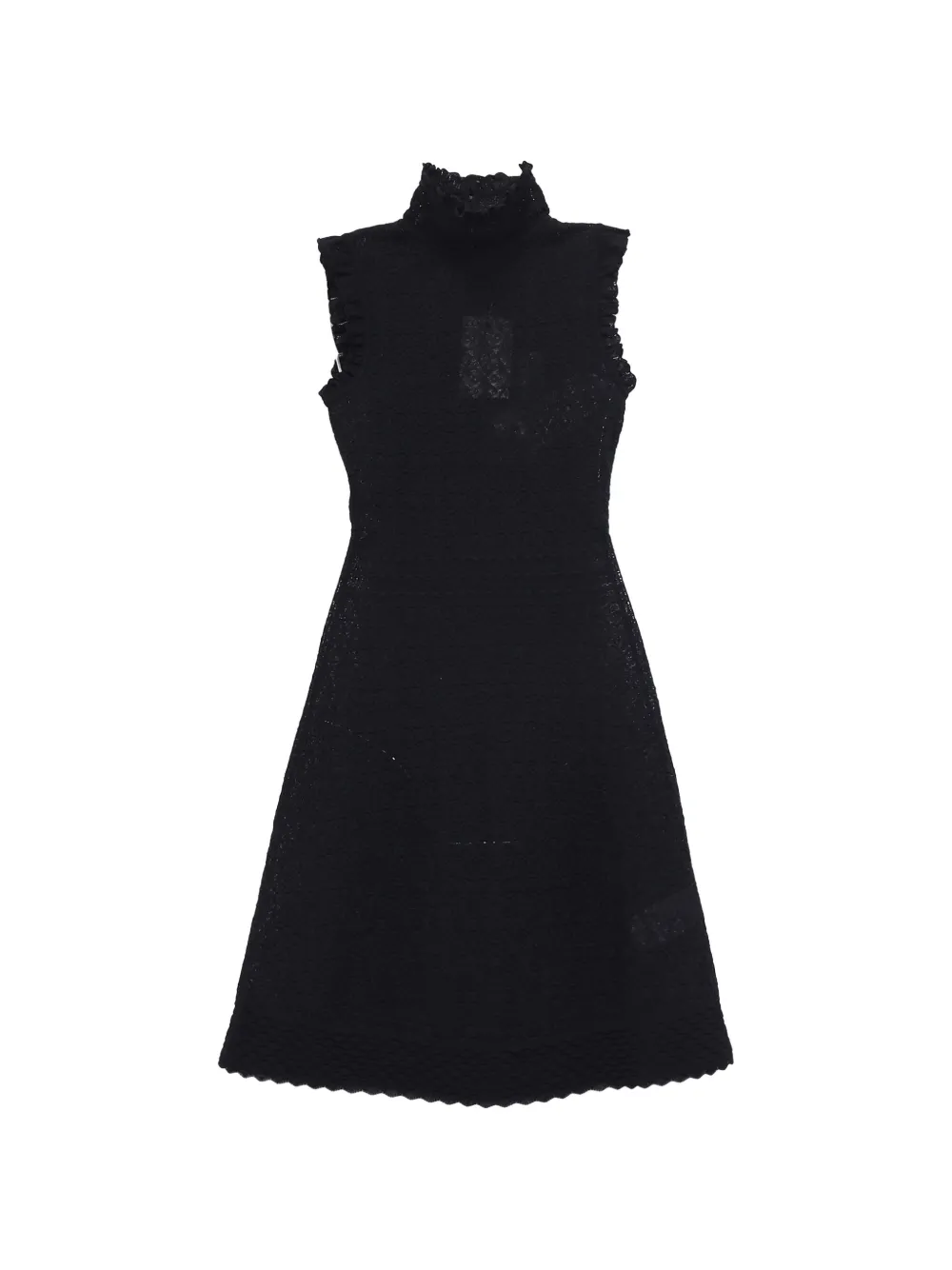 Alexander McQueen Pre-Owned lace high-neck midi dress - Black