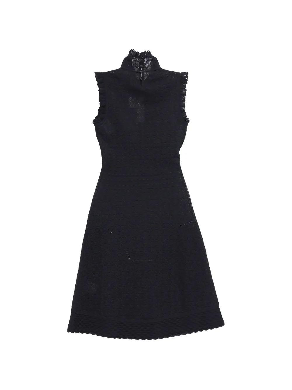 Alexander McQueen Pre-Owned lace high-neck midi dress - Zwart