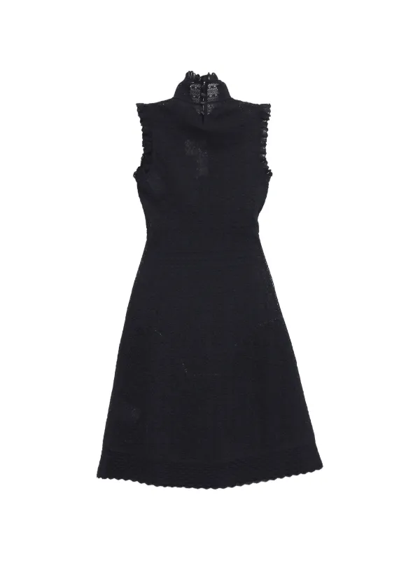 knee length dresses for ladies Elegant Women's Lace Midi Dress – High Neck Silhouette with Refined Cu –  Rolenna
