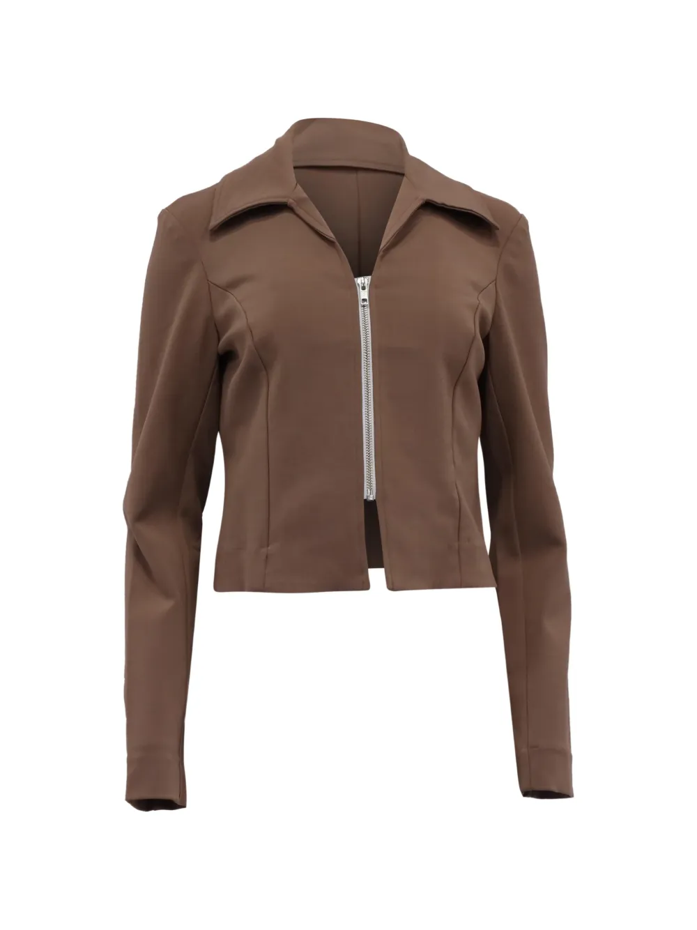 Pre-owned Reformation Zipped Jacket In Brown