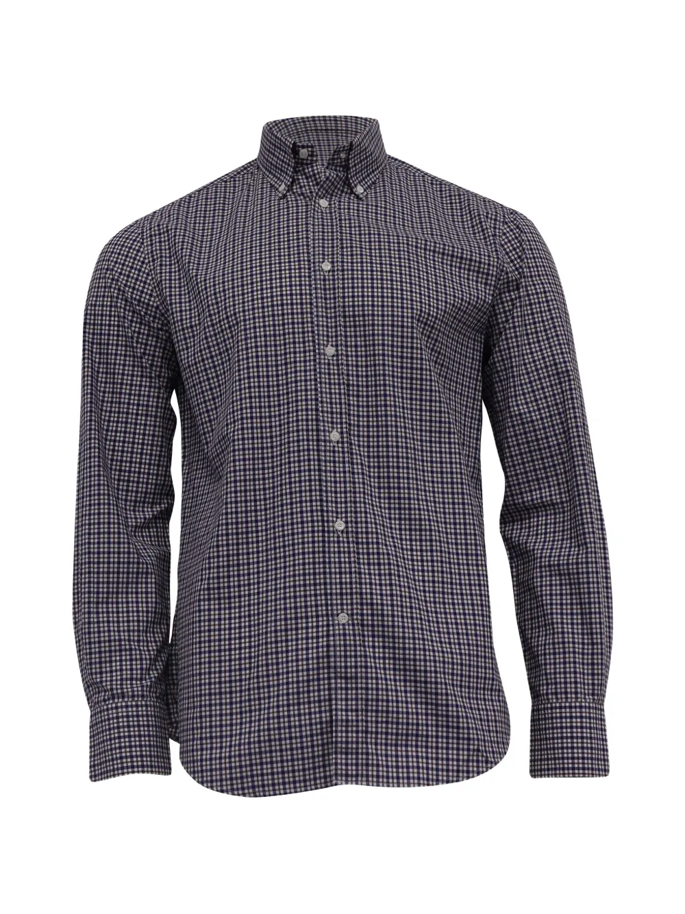 Brunello Cucinelli Vintage check-pattern buttoned shirt - Blu
