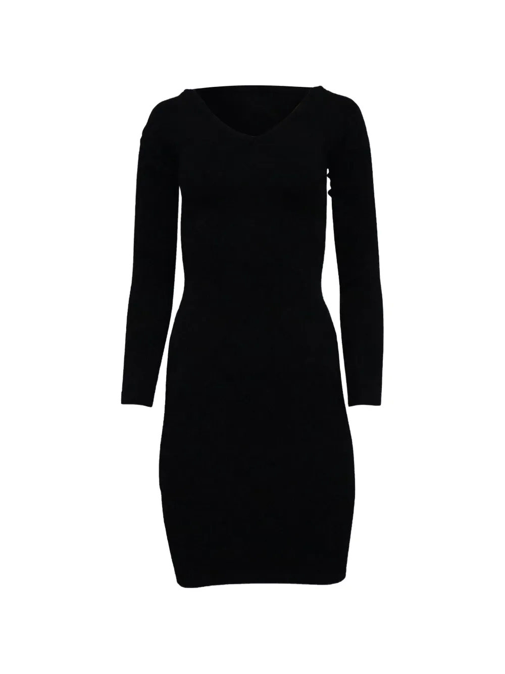 Burberry Pre-Owned V-neck long-sleeves midi dress - Nero