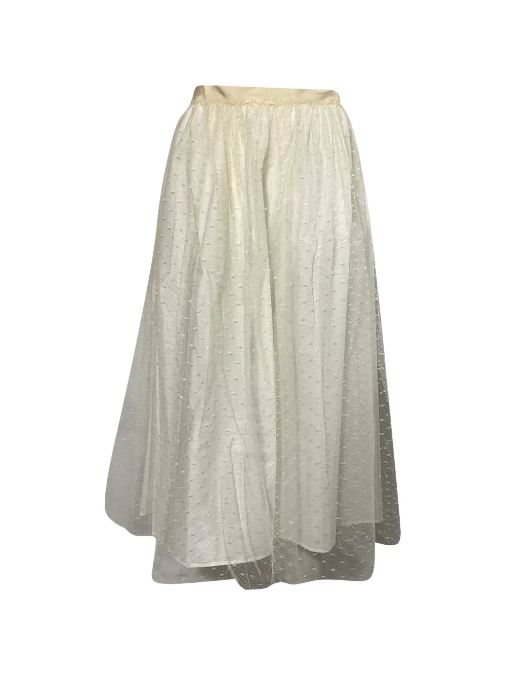 Valentino Garavani Pre-Owned swiss-dot tulle midi skirt - Toni neutri