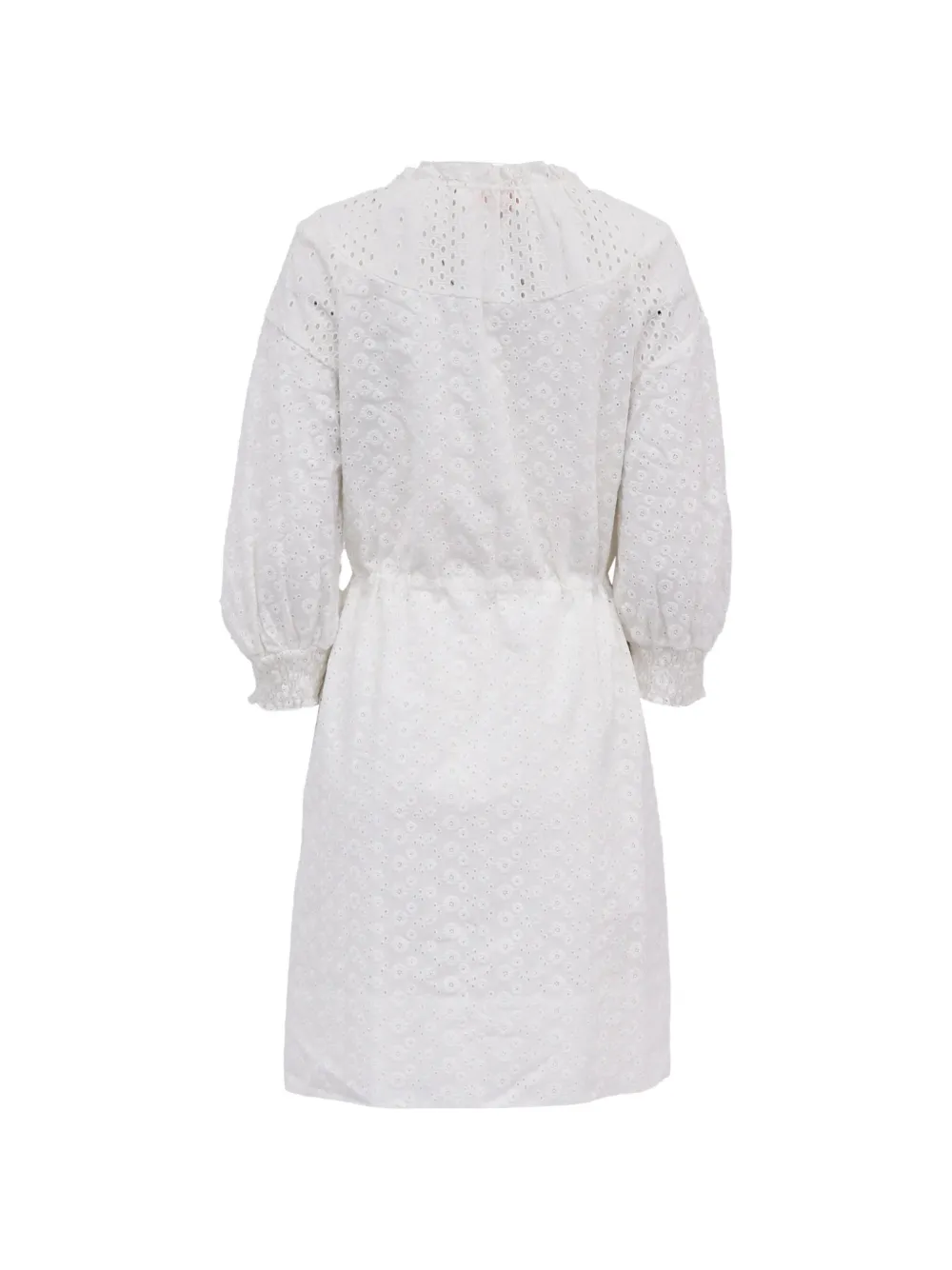 Chlo&eacute; Vintage eyelet drawstring mini dress - Wit