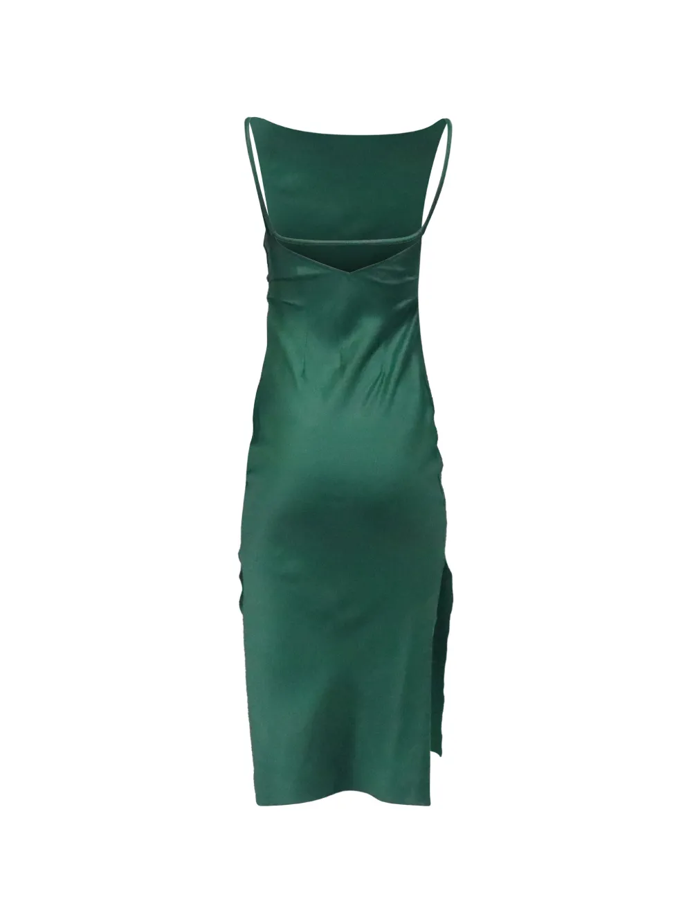 Nanushka square-neck midi dress - Groen