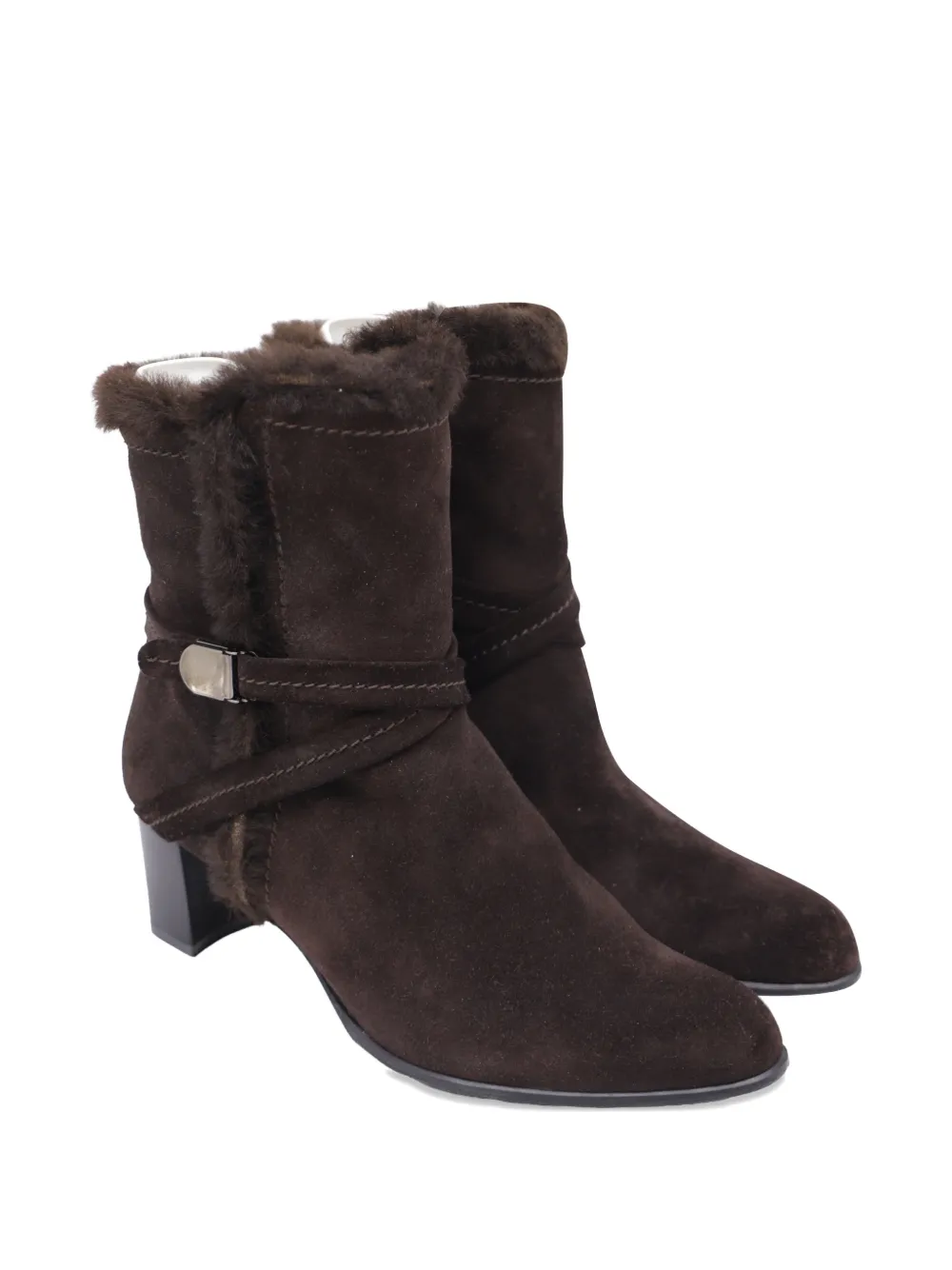 Stuart Weitzman suede block-heel boots - Bruin