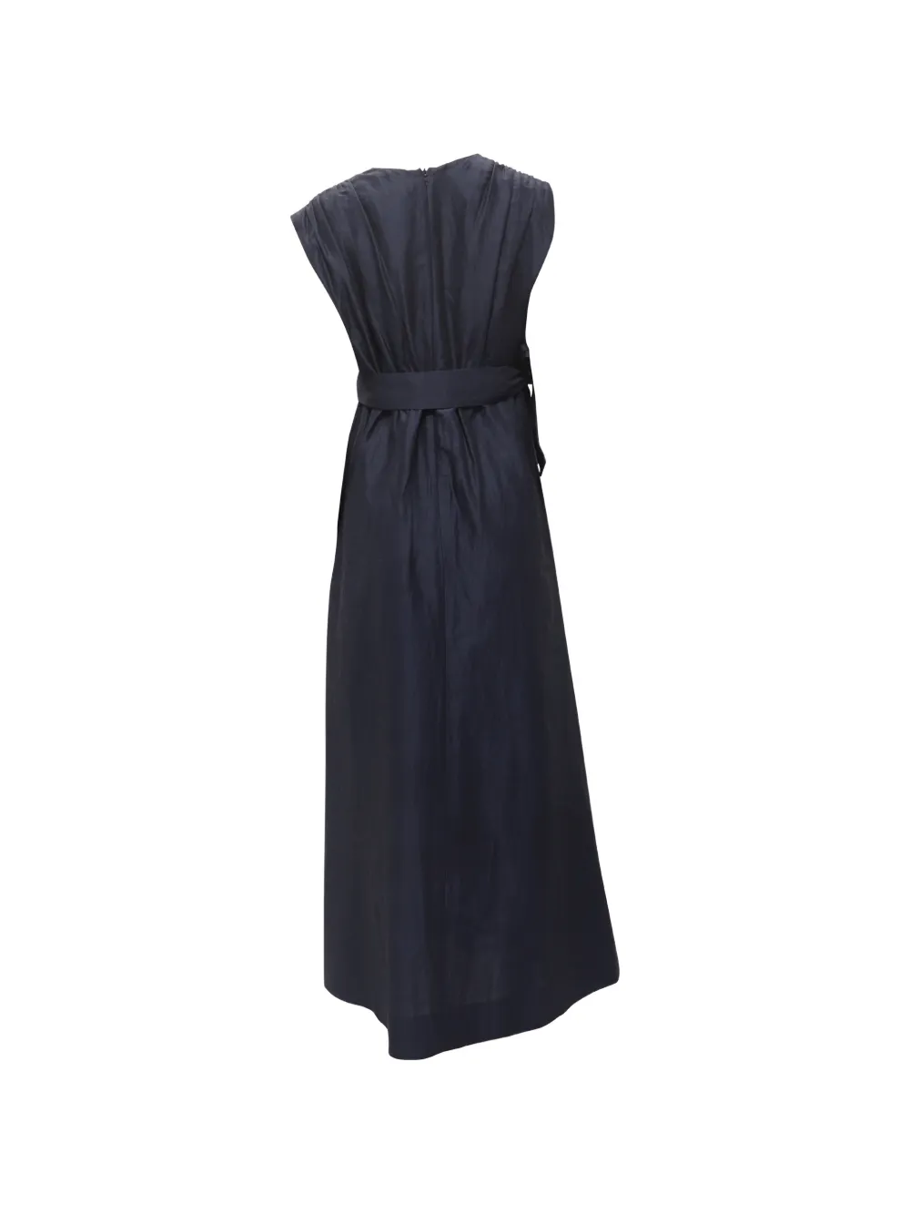 Max Mara Genepi deep neck maxi dress - Blauw