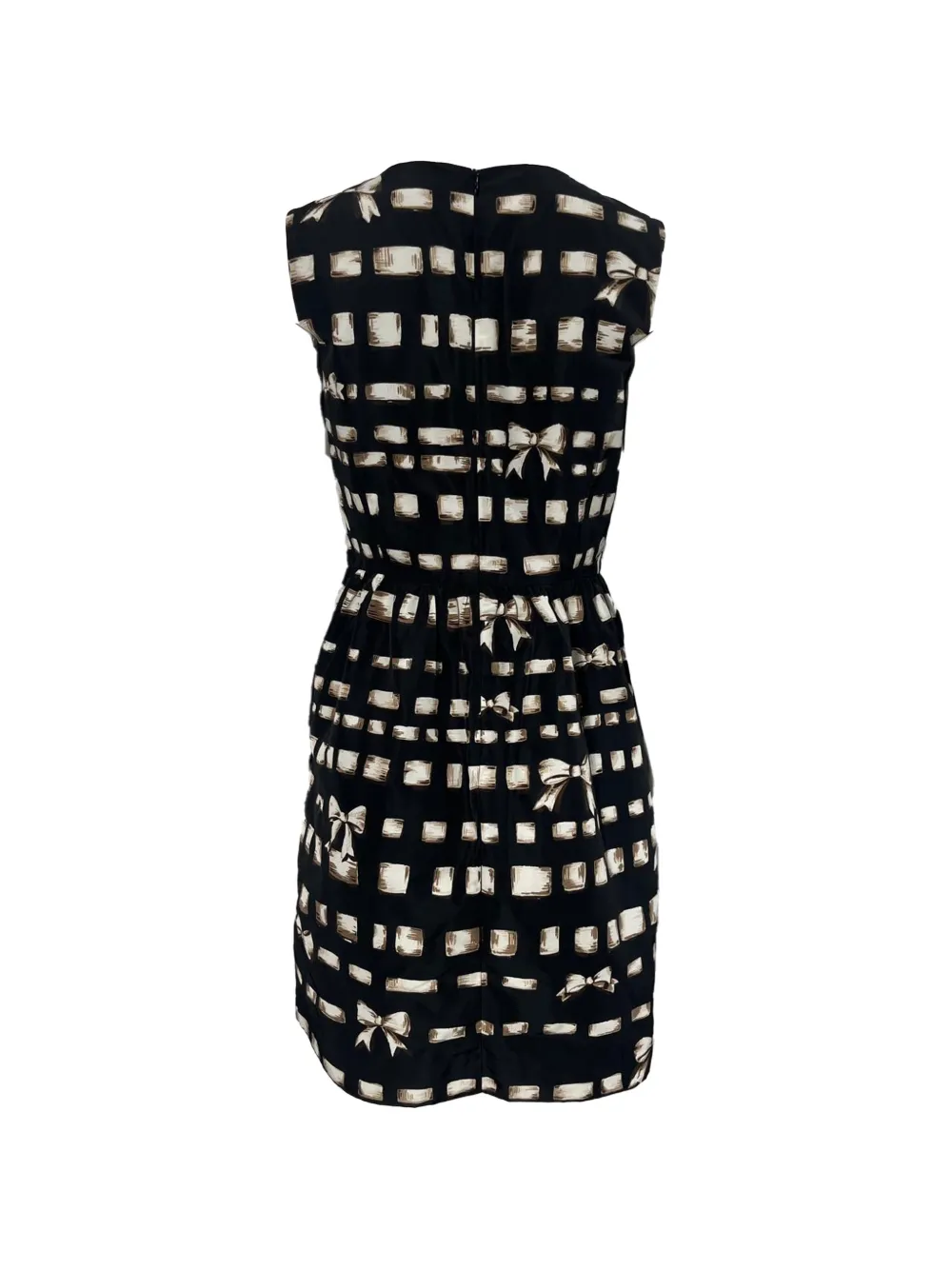 Valentino Garavani Pre-Owned bo- print sleeveless mini dress - Zwart