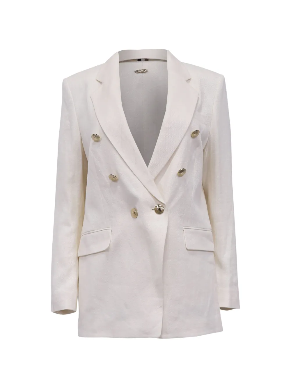 BOSS double-breasted blazer - Toni neutri