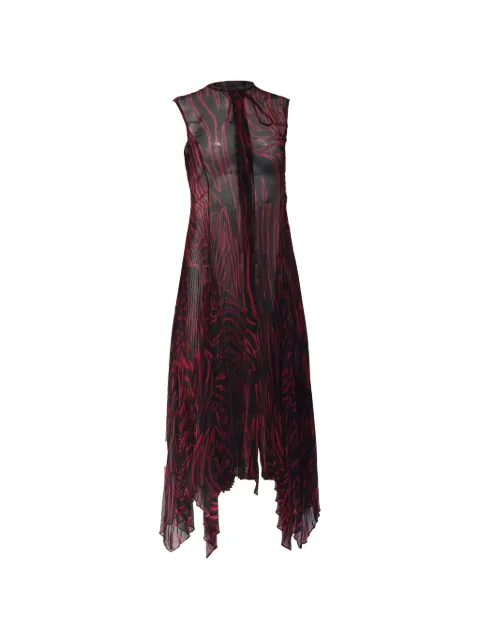 Versace Pre-Owned zebra-print pleated midi dress