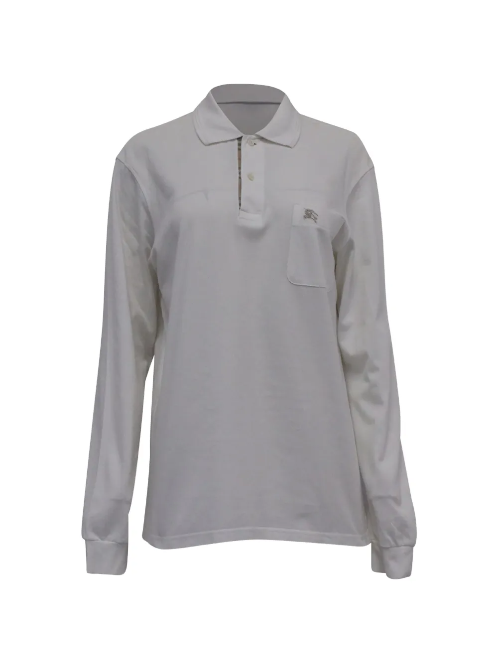 Burberry Pre-Owned embroidered logo long-sleeve polo shirt - Toni neutri