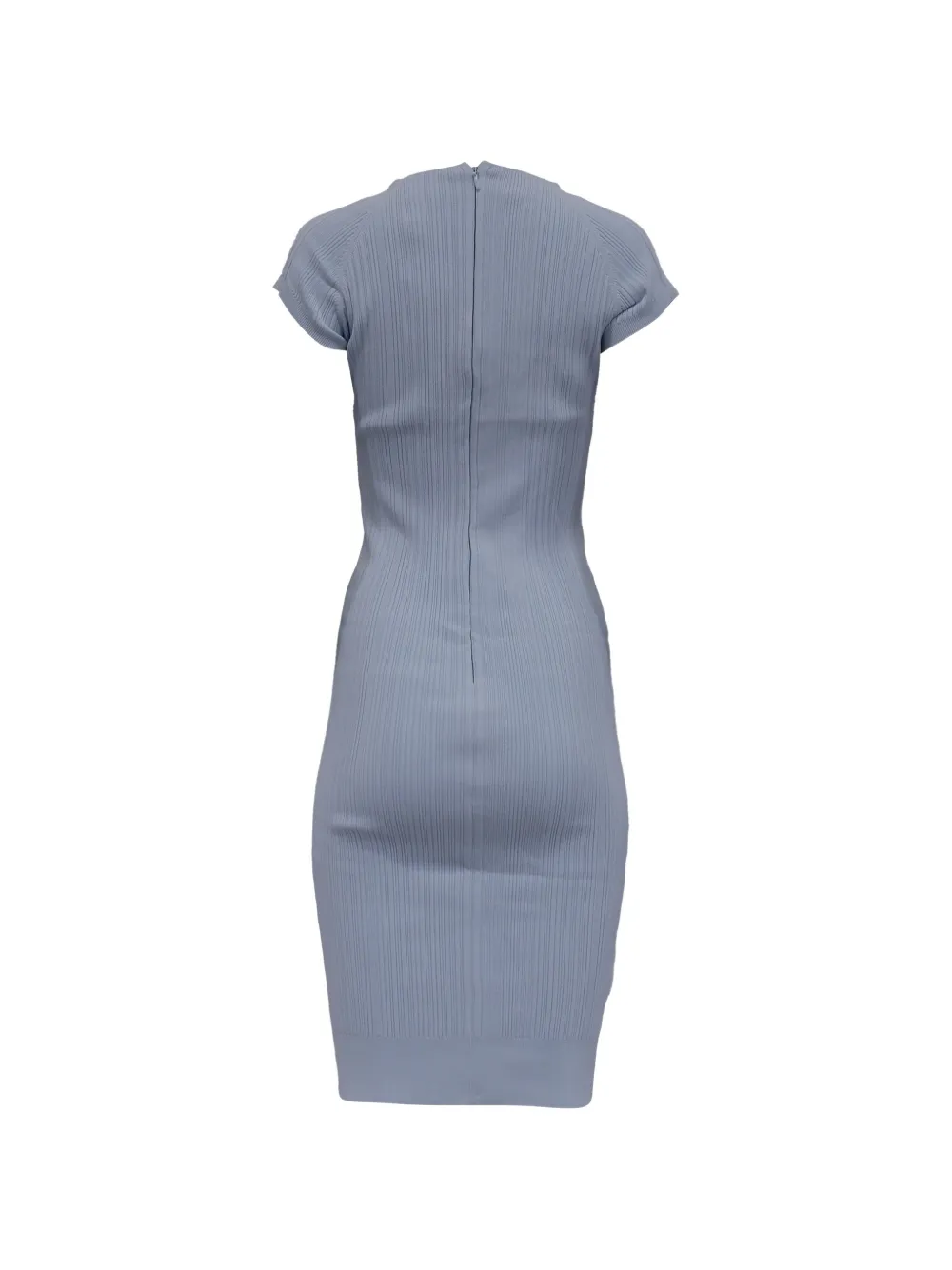 Herve Leger ribbed cutout bodycon midi dress - Blauw