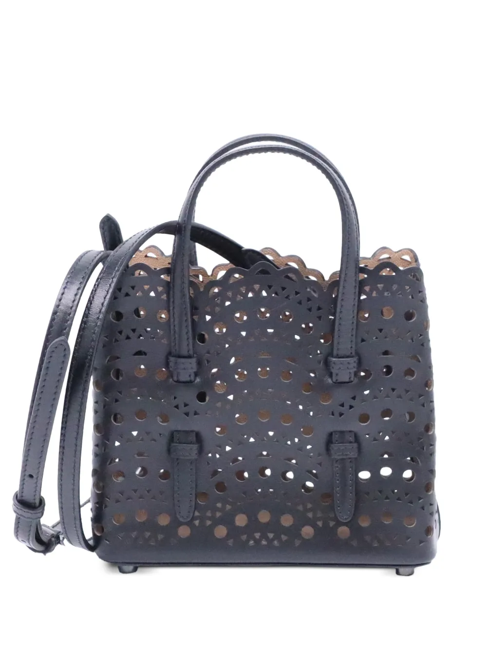 Alaïa Pre-Owned Micro Laser-cut tote bag - Nero
