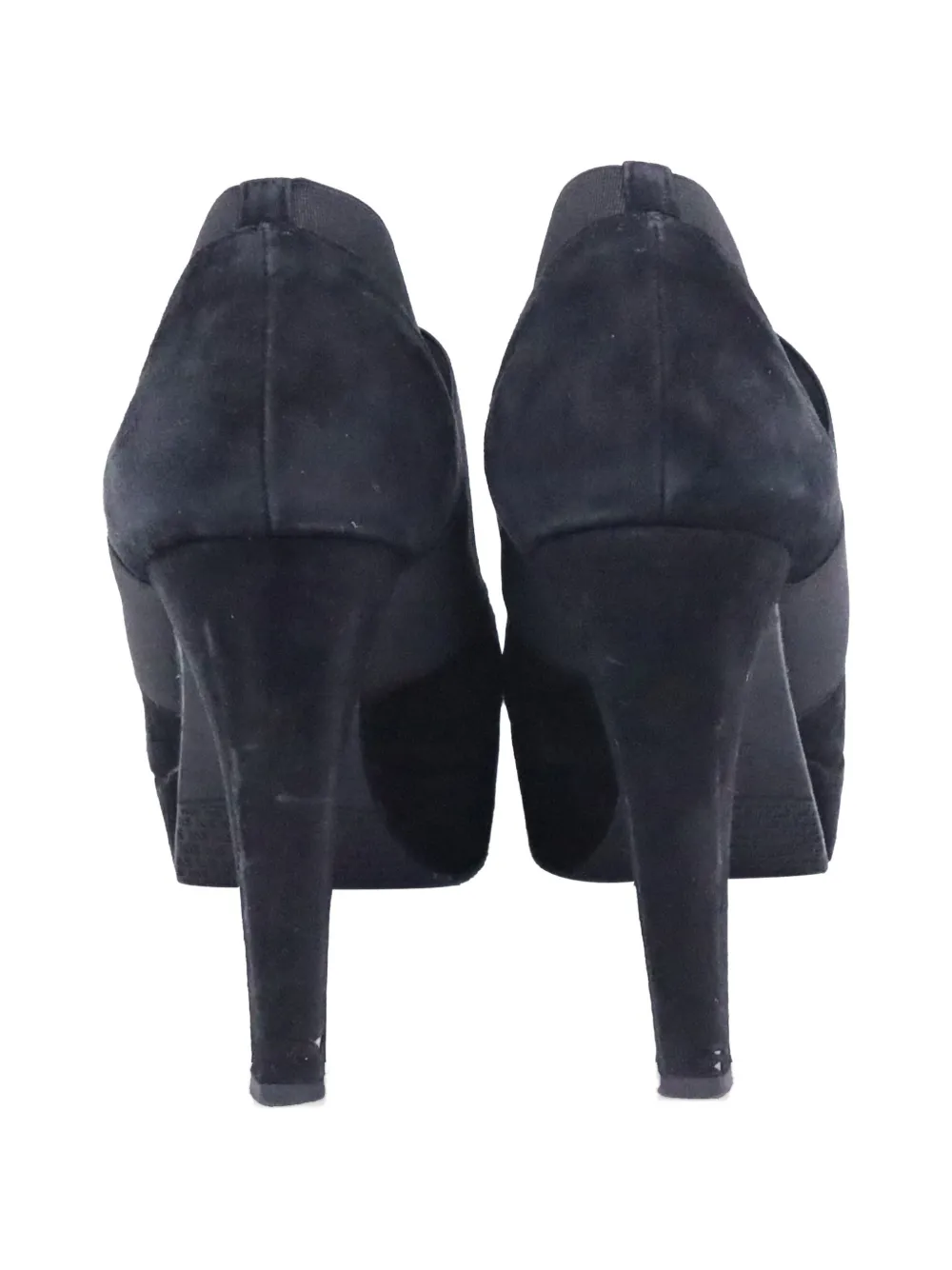 Stuart Weitzman elastic strap platform ankle boots - Nero