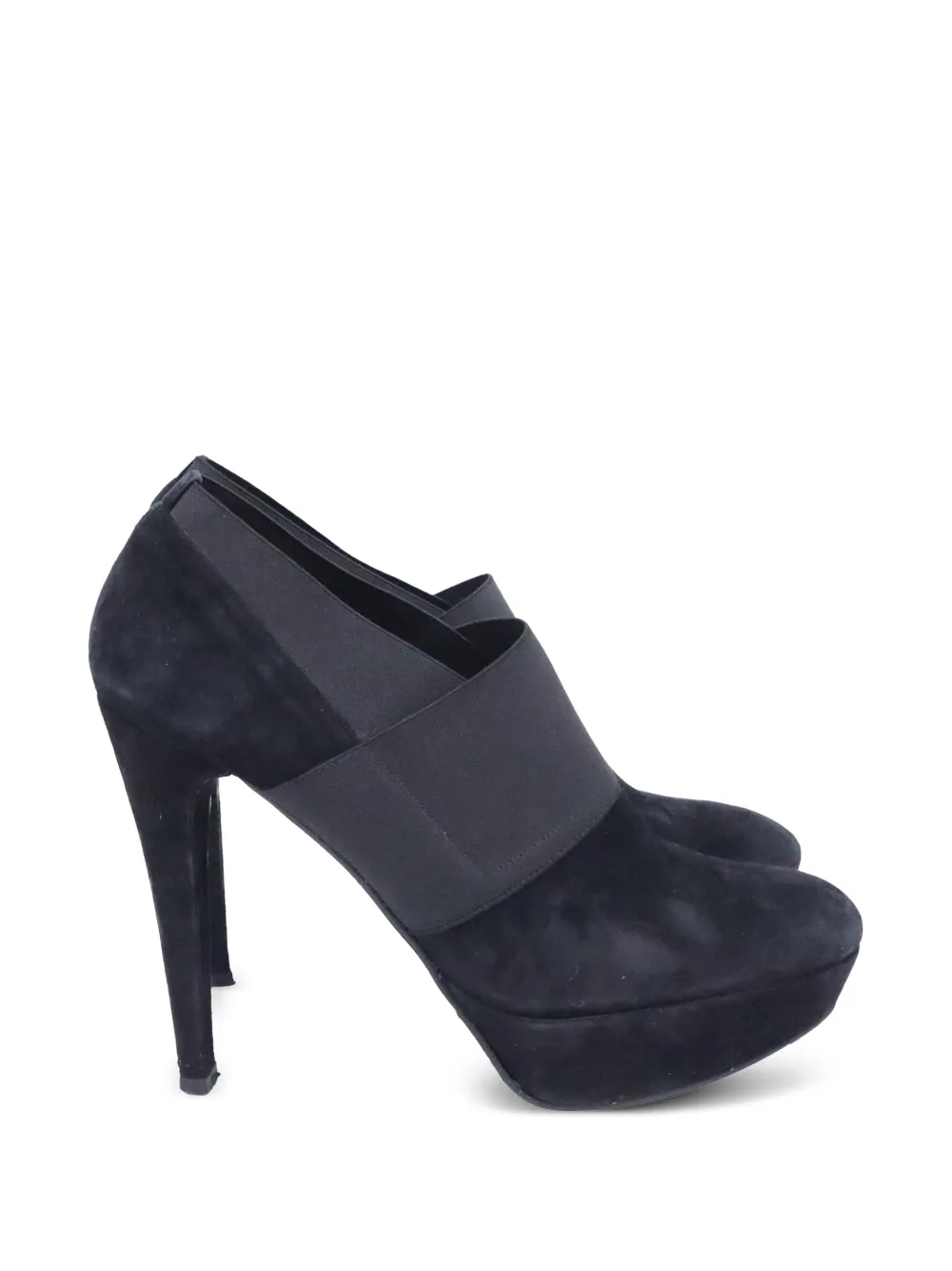 Stuart Weitzman elastic strap platform ankle boots - Schwarz