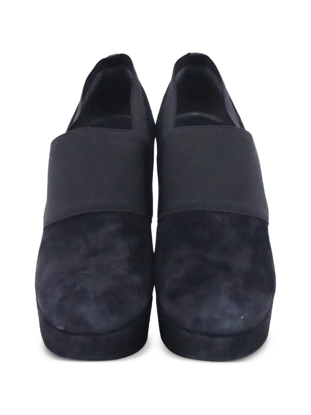  Stuart Weitzman Elastic Strap Platform Ankle Boots - Black 