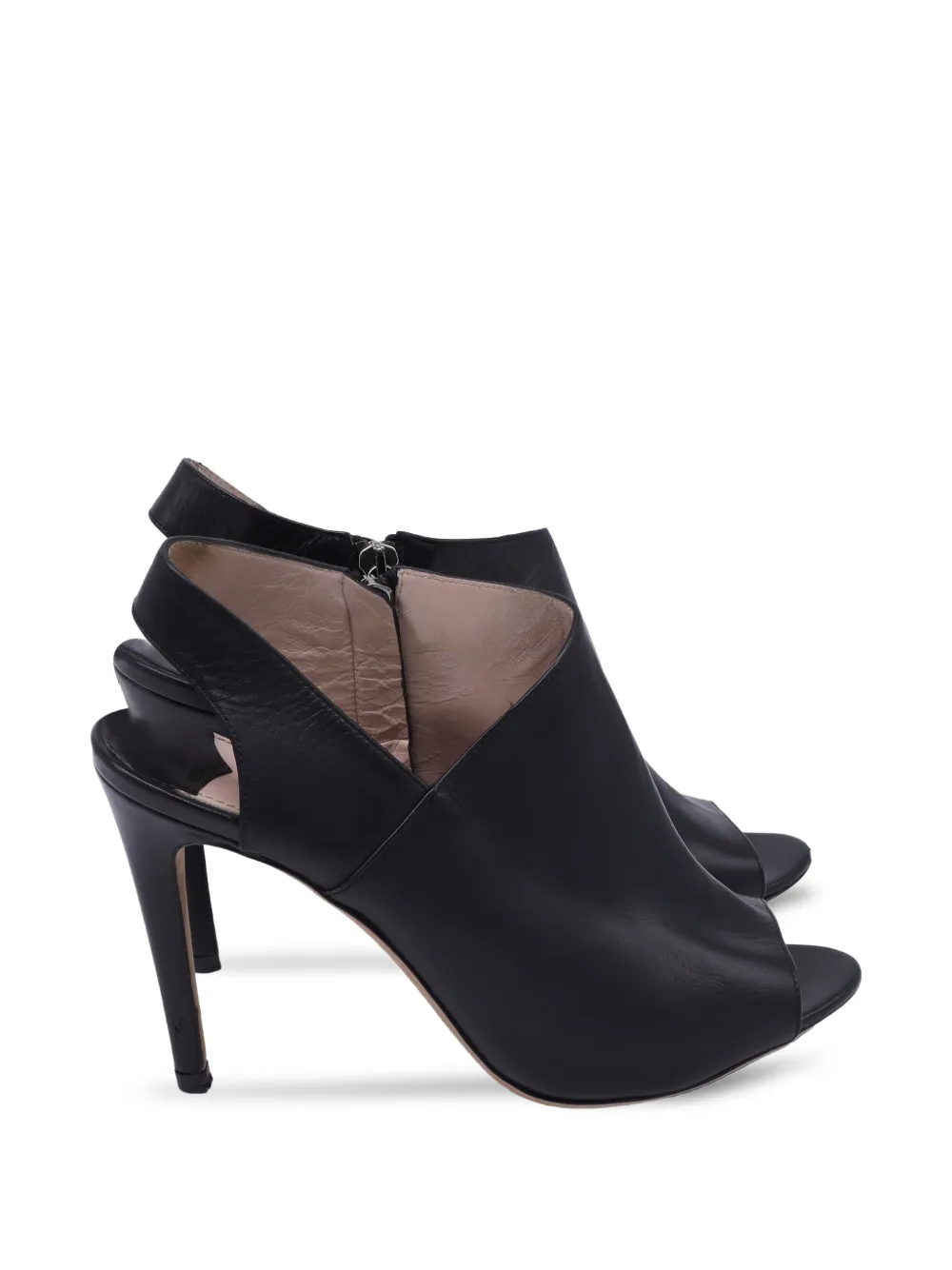 Miu Miu Pre-Owned peep-toe slingback pumps - Nero