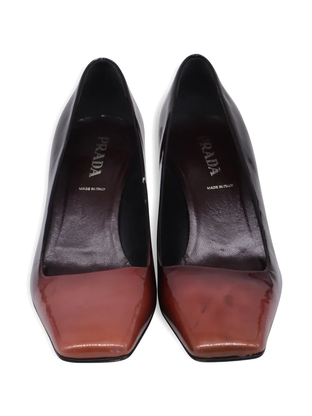 Prada Pre-Owned スクエアトゥ パンプス | ブラウン | FARFETCH JP