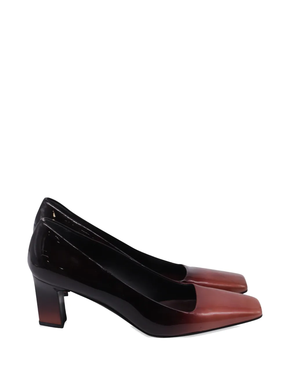 Prada Pre-Owned ombre square-toe pumps - Marrone