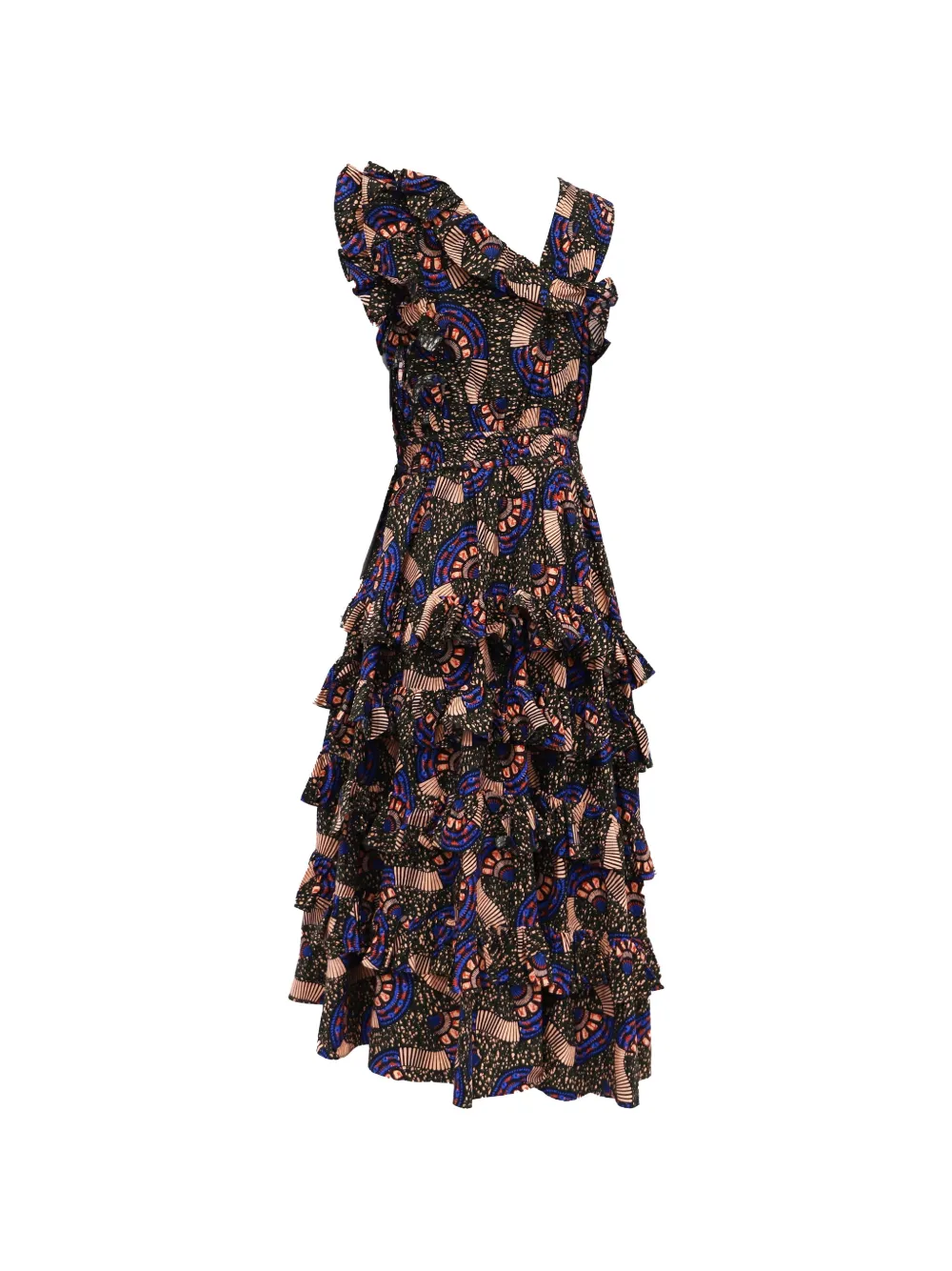 Ulla Johnson Imogen printed ruffled dress - Groen