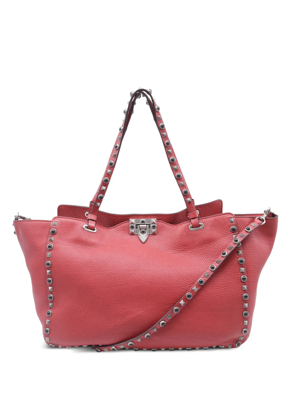 Valentino Garavani Pre-Owned 2024 Rockstud studded tote bag - Rosso